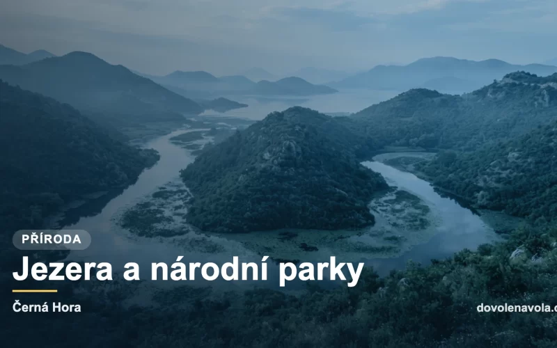 Skadarske jezero s leknines a meandrem reky.