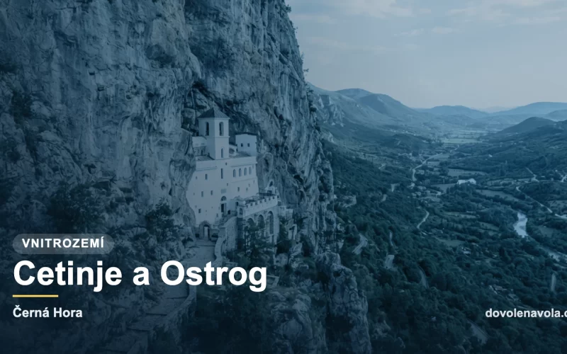 Klaster Ostrog zabudovany do svisle skaly.