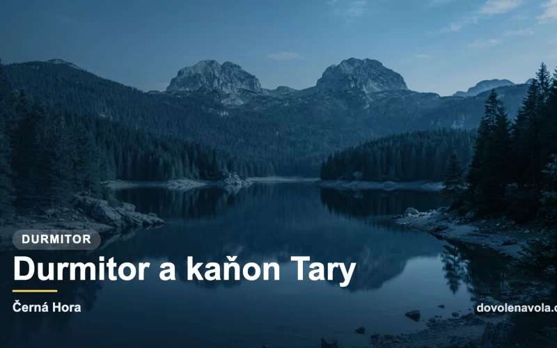 Ledovcove Cerne jezero pod horami Durmitoru.