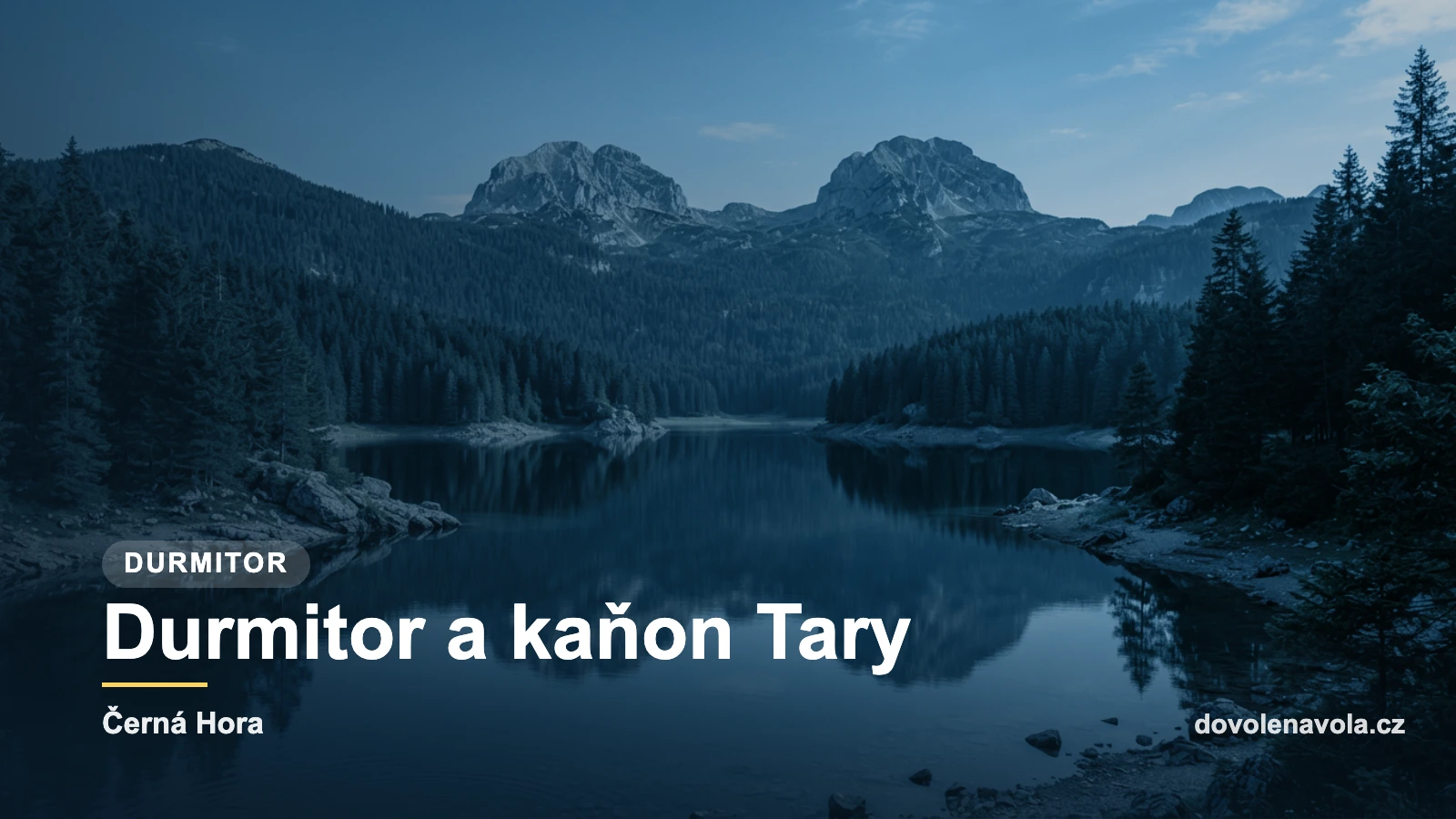 Ledovcove Cerne jezero pod horami Durmitoru.