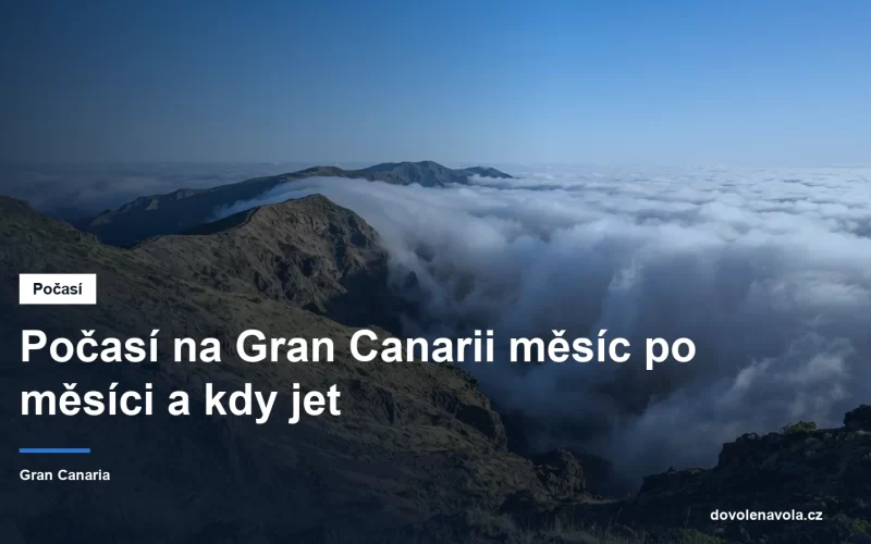Pasatove mraky nad hrebenem ostrova