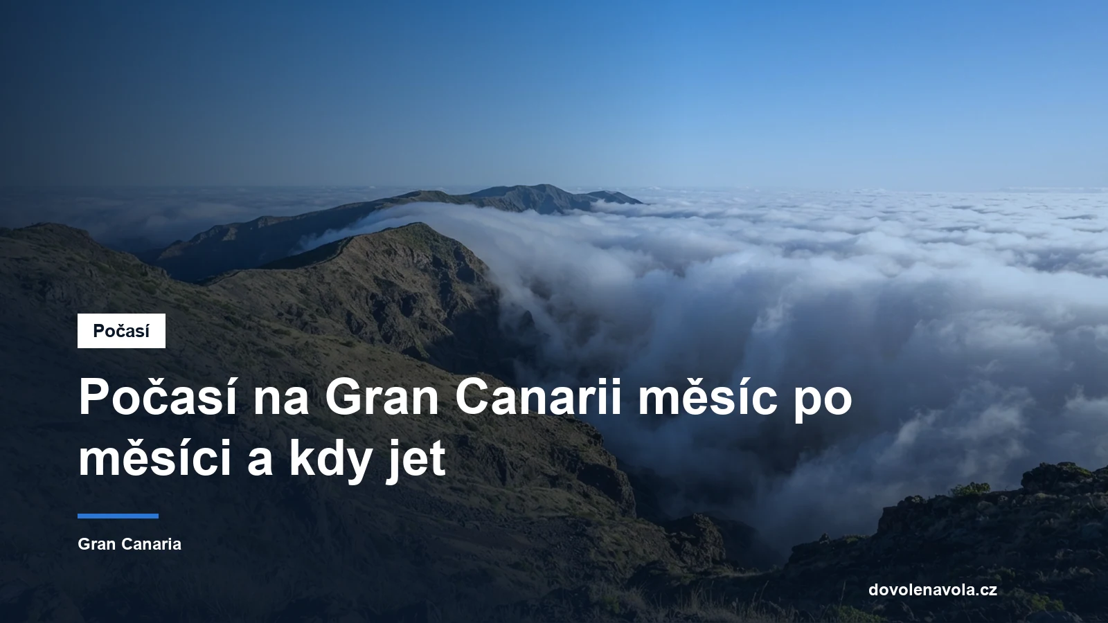 Pasatove mraky nad hrebenem ostrova