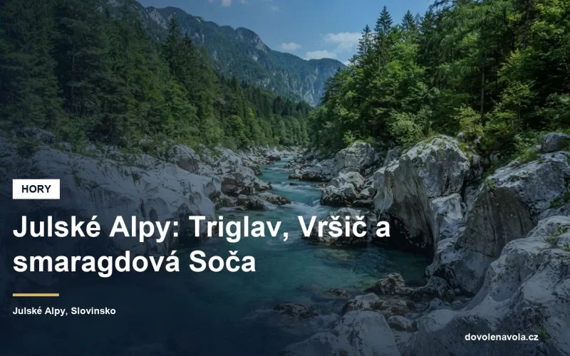 Smaragdová řeka Soča ve vápencové soutěsce