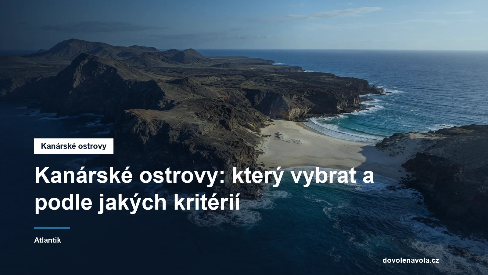 Sopecne pobrezi kanarskeho ostrova nad Atlantikem