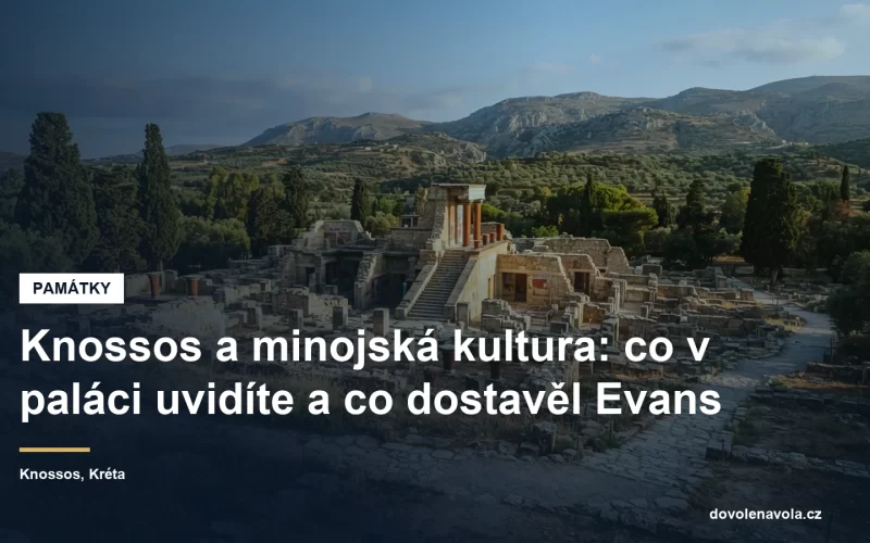 Kamenné ruiny minojského paláce v Knossu