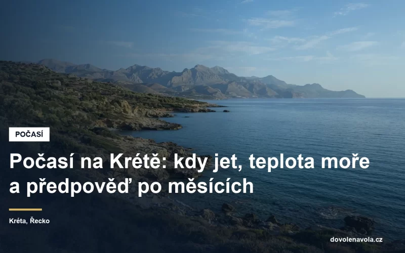 Klidné moře a pobřeží Kréty v podzimním světle
