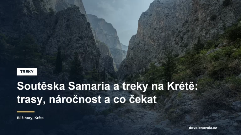 Úzká vápencová soutěska s kamenitým dnem na Krétě