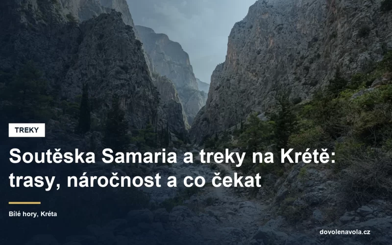 Úzká vápencová soutěska s kamenitým dnem na Krétě