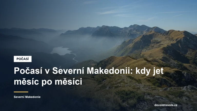 Podzimní hřebeny nad údolím v Severní Makedonii
