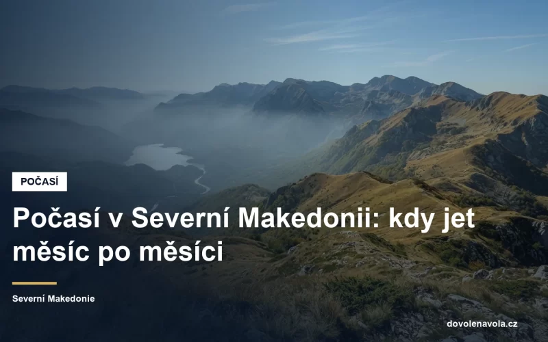 Podzimní hřebeny nad údolím v Severní Makedonii