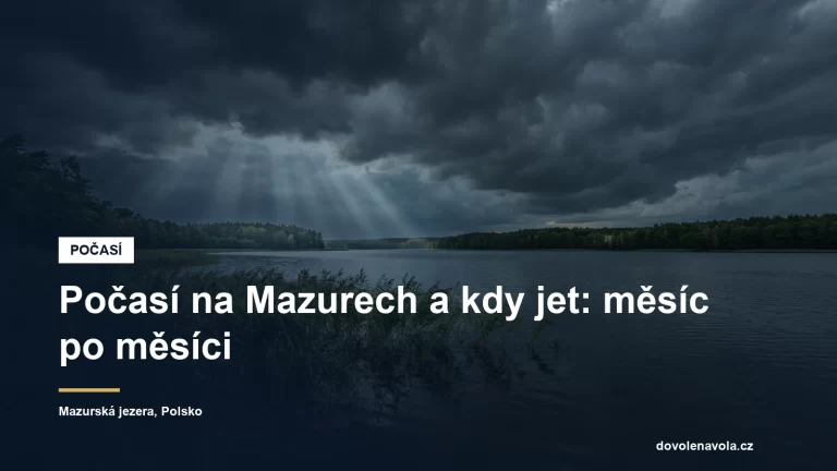 Bouřková fronta nad mazurským jezerem