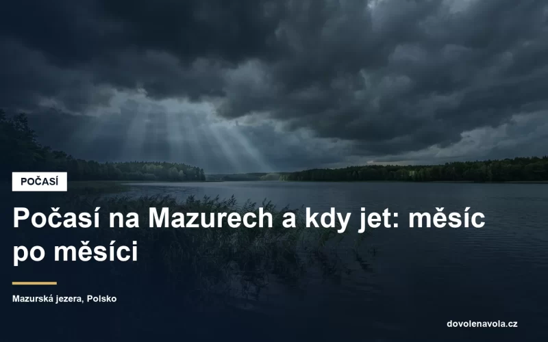 Bouřková fronta nad mazurským jezerem