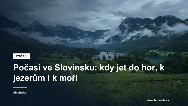Alpské údolí ve Slovinsku po dešti