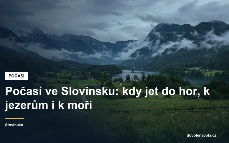 Alpské údolí ve Slovinsku po dešti