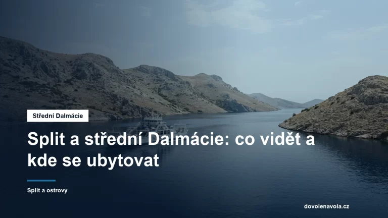 Trajekt v dalmatskem kanalu mezi ostrovy