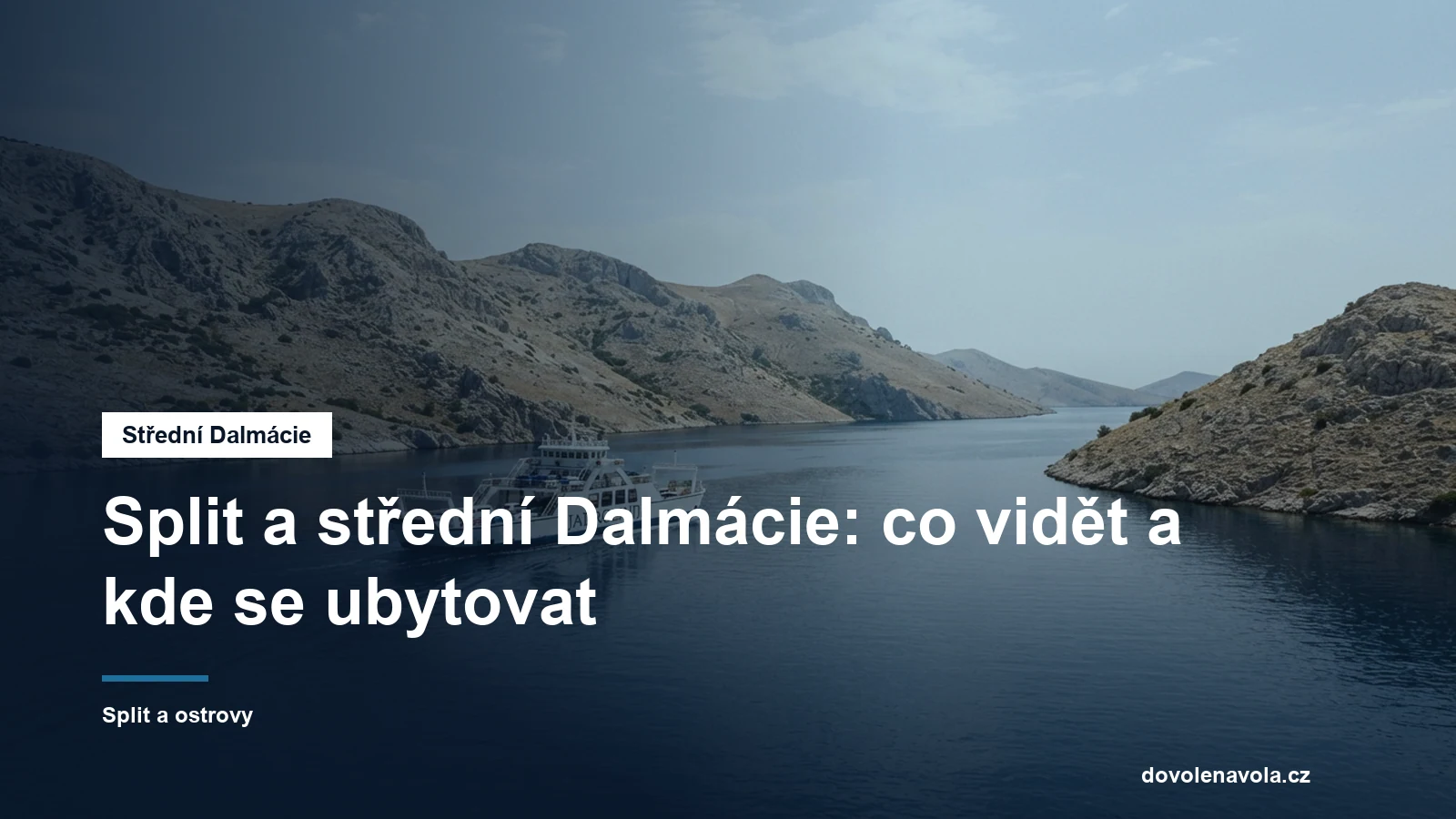 Trajekt v dalmatskem kanalu mezi ostrovy