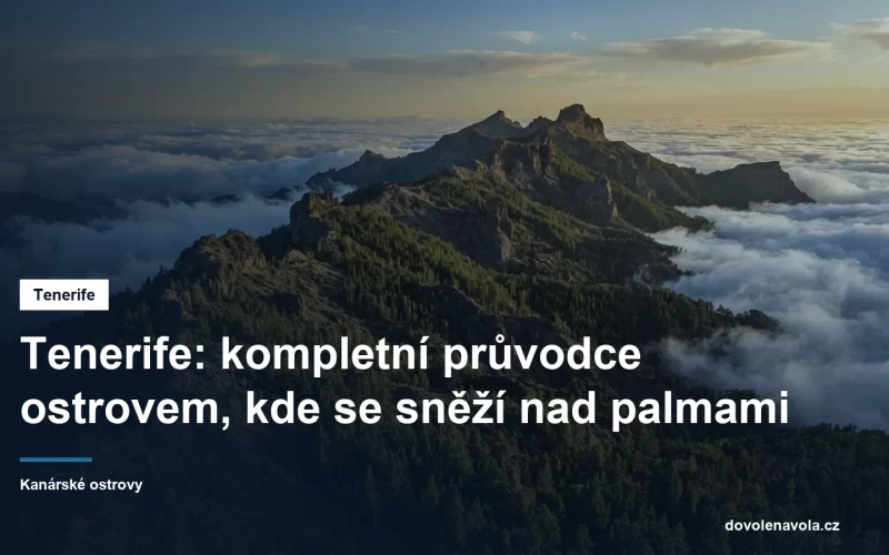 Sopecny hreben Tenerife nad morem mraku