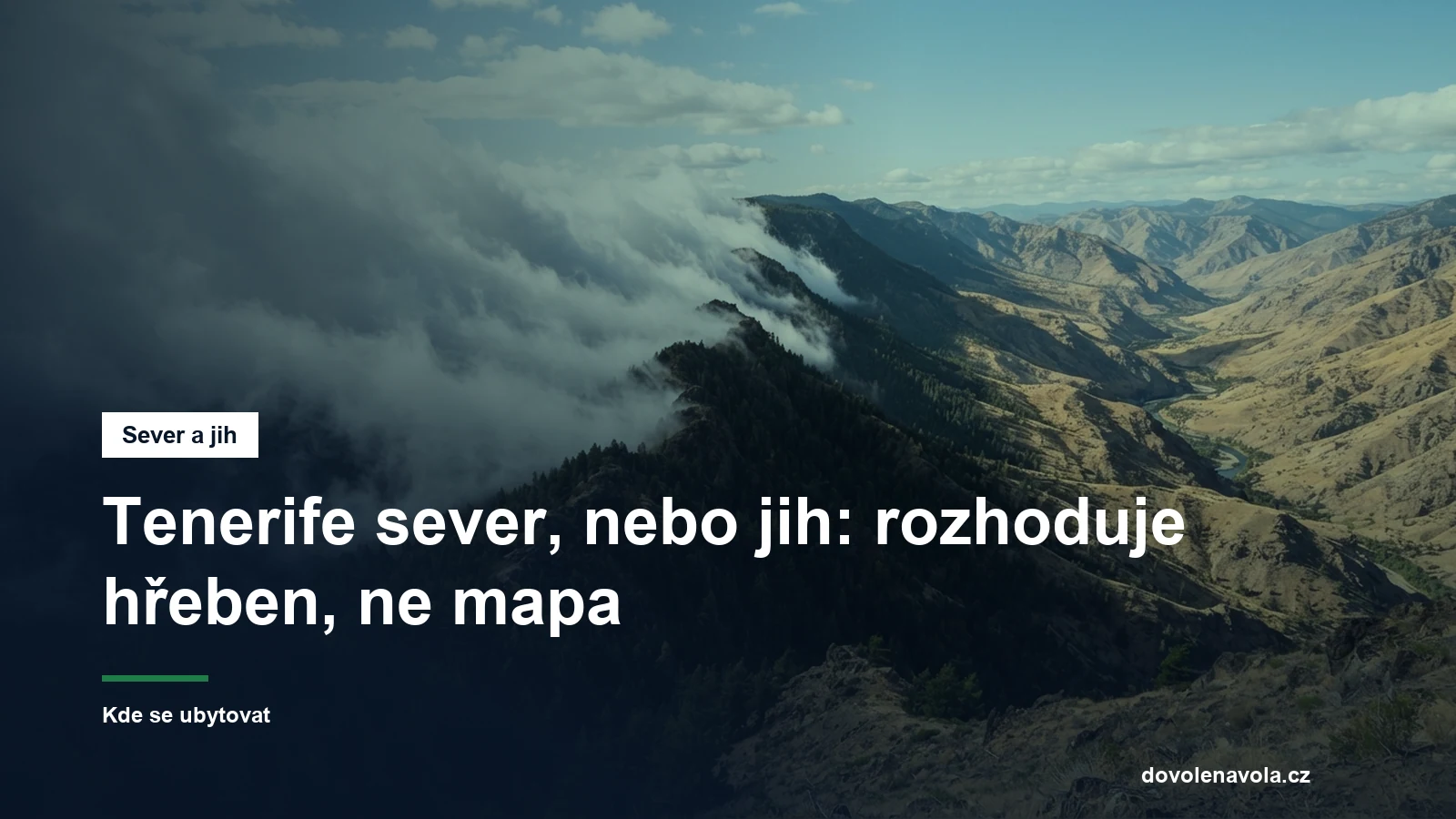 Pasatove mraky prelevajici se pres hreben