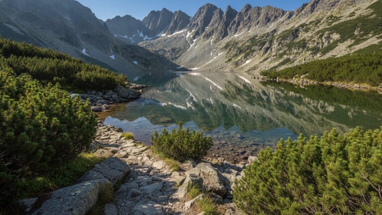 Tatranské pleso pod skalnatými štíty